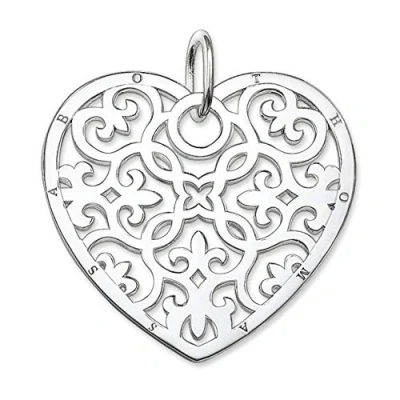 Image of Thomas Sabo Silver Filigree Heart Pendant PE650 001 12