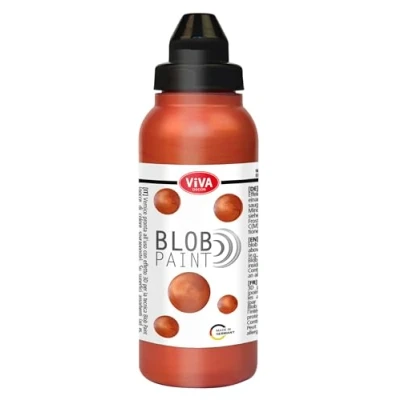 Image of Viva Decor® Blob Paint Metallic (Copper, 90 ml) Ready to Use Paints for Painting/Dot Painting Art Dotting Tool Canvas, Mandala and Much More Made in Germany