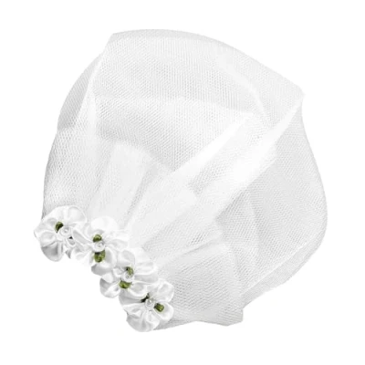 Image of Dog Wedding Veil Pet Cat Bridal Flower Headdress Bride Costume Hair Bow Accessories for Small Medium Large (S)