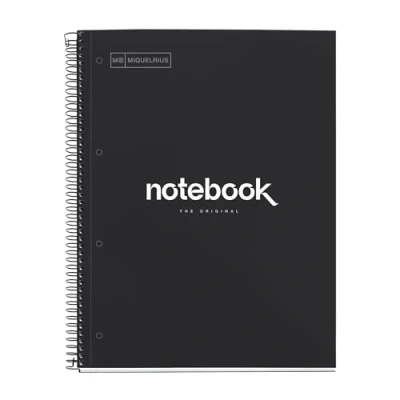 Image of Miquelrius Spiral Notebook A4 Black