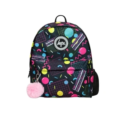 Image of hype BAGS 90&#039;s Rave Polyester Unisex Backpacks in Multi Coloured Size: One Size
