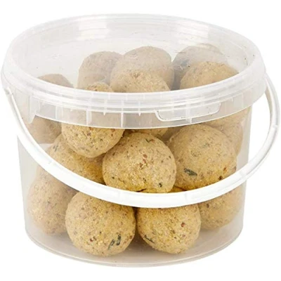 Image of Garden Ting Premium Suet Fat Balls for Wild Birds, 3 Litre Tub, black, Count (Pack of 1)