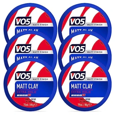 Image of VO5 Sculpted Texture And Choppy Matt Finish Extreme Style Clay (Pack Of 6)
