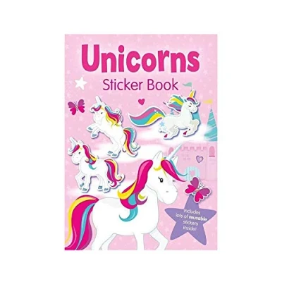 Image of Alligator Book 3043/UNSB Animal Unicorns Sticker Book, Multi