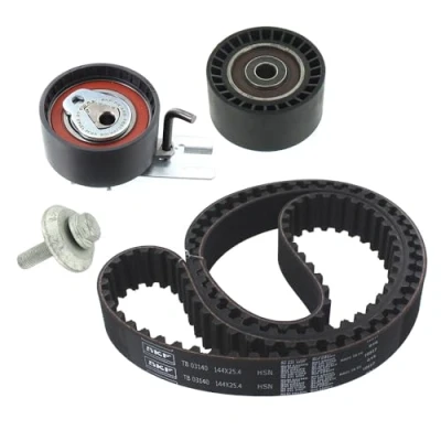 Image of SU00100526, SU00100542, SU00100543, SU00100544 Timing belt kit SKF VKMA 03140 144 with rounded tooth profile CITROËN: C3 II, Xsara Estate