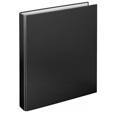 Image of VELOFLEX 1143080 Basic Ring Binder, DIN A4, 265 x 315 45 mm, 2 D Mechanism, Cardboard, Black