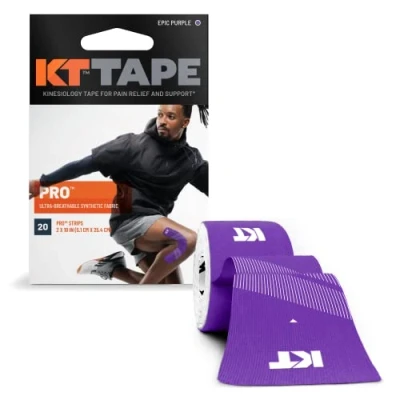 Image of KT TAPE PRO, Pre cut, 20 Strip, Synthetic, Epic Purple