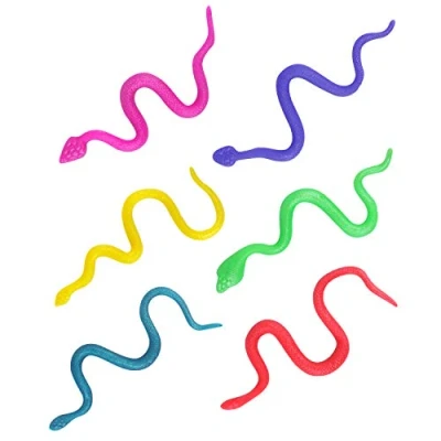 Image of 6 Stretchy Snakes Assorted Colours