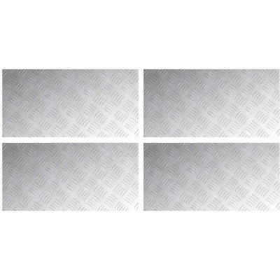 Image of vidaXL Aluminium Checker Plates 4 pcs Anti Slip 60x30 cm