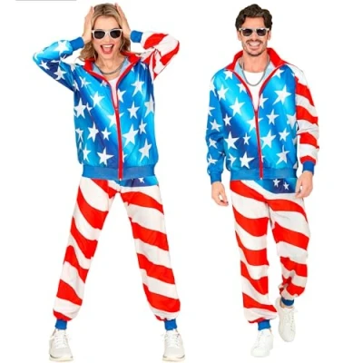Image of Widmann 45032 Costume Tracksuit, USA, Multicoloured, M