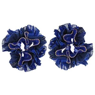 Image of Zac&#039;s Alter Ego Set of 2 Glitter Soft Chiffon Ruffle Hair Scrunchies/Garters