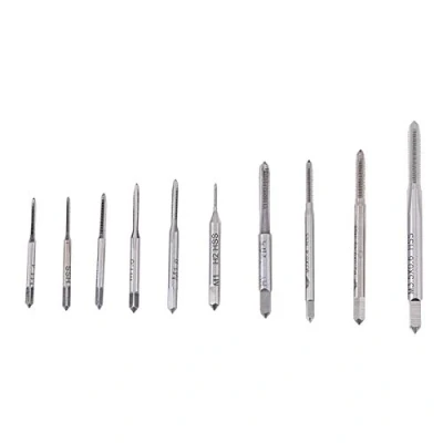 Image of 10pcs Mini Machine Hand Tap Set,Screw Set NC HSS Thread Wire Tapping M1 / M1.2 M1.4 M1.6 M1.7 M1.8 M2 M2.5 M3 M3.5Coarse Tool Kit