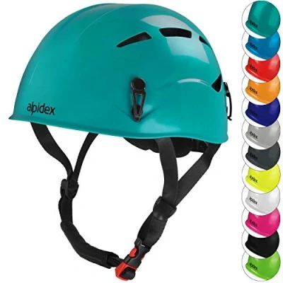 Image of ALPIDEX Universal Climbing Helmet for Teenagers and Adults EN12492 Safety in, Colour:turquoise green