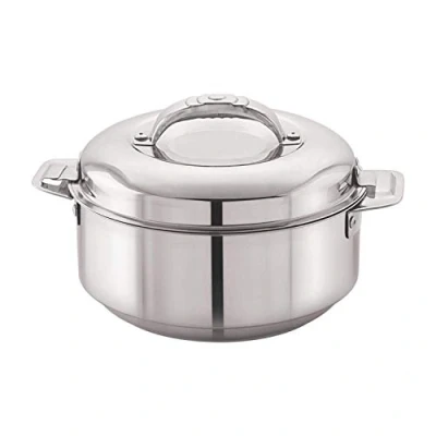 Image of CELLO Maxima Stainless Steel Double Walled Insulated Casserole, (Silver, 2000ml)