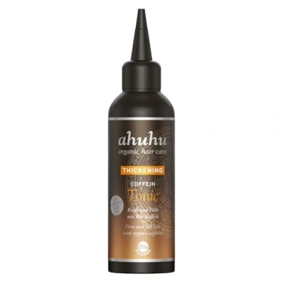 Image of ahuhu THICKENING Caffeine tonic (100ml) vitalising hair with strengthening organic caffeine, fortifies the from root, suitable for all types &amp; also loss, vegan care