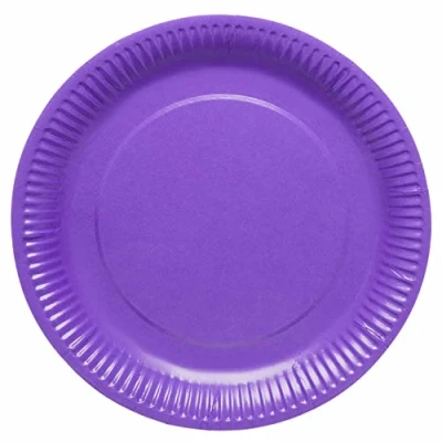 Image of Amscan 9915400 213 66 Purple Eco Friendly Recyclable Paper Party Plates 8 Pack
