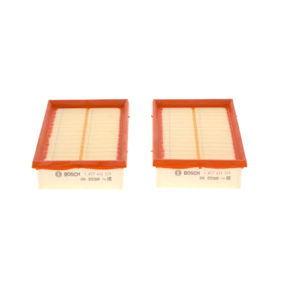 Image of 030129620C, 030198620 Air Filter BOSCH 1 457 433 539 50mm 140mm 186mm Insert VOLKSWAGEN: Polo III Hatchback, Lupo / 3L