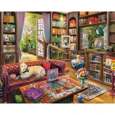 Image of White Mountain Puzzles Puzzle Library 1000 Piece Jigsaw