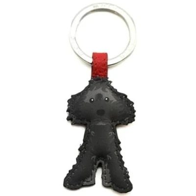 Image of Mala Leather Bertie the cockapoo Dog Keyring (Black)