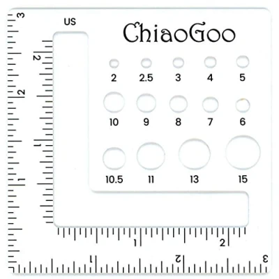 Image of ChiaoGoo Swatch/Needle Gauge 3in (7.5cm) Square