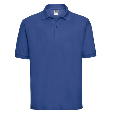 Image of Russell Athletic Mens Polycotton Pique Polo Shirt (Bright Royal Blue) Navy/Blue Size 4XL