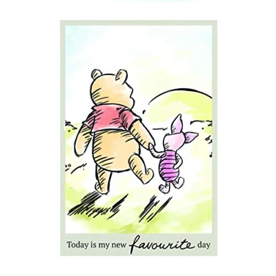 Image of Komar Disney Wall Picture Winnie the Pooh Today Children&#039;s Room, Baby Decoration, Art Print Size 40 x 50 cm (Width Height) without Frame WB064