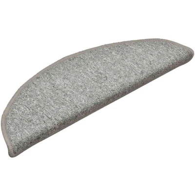 Image of vidaXL Stair Mats 30 pcs Light Grey 56x17x3 cm