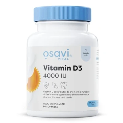 Image of Osavi Vitamin D3, 4000IU 60 softgels