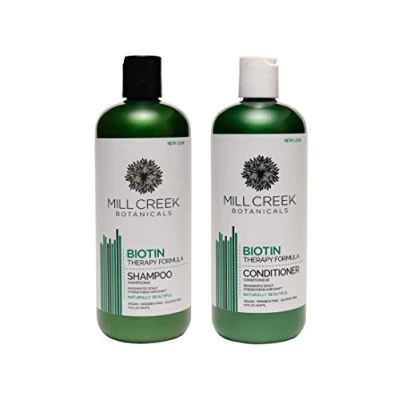 Image of Mill Creek Botanicals Biotin Shampoo and Conditioner Hair Growth Bundle by