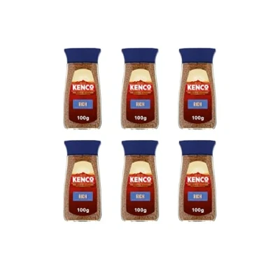 Image of Kenco Rich Instant Coffee 100g (Pack of 6 Jars, Total 600g)
