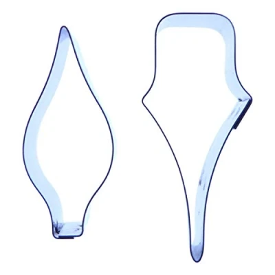 Image of Aquilegia Petal Cutter Set of 2 Stainless Steel Made in The UK Sugarcraft Metal