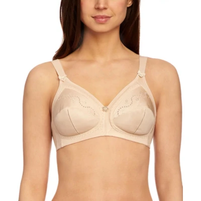 Image of Triumph Womens Doreen + Cotton 01 Non wired Bra, Skin, 36DD UK