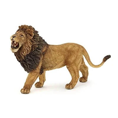 Image of Papo WILD ANIMAL KINGDOM Tiere Figurine, 50157 Roaring Lion, Multicolour, 8.5cm