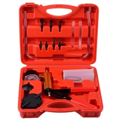 Image of DAYUAN Vacuum Pump Brake Tester Set Gauge and Bleeder Kit for Car with Adapters Housing Metal Handle