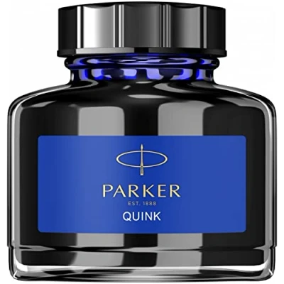 Image of Parker Fountain Pen Ink Bottle Blue QUINK 57 ml Refill