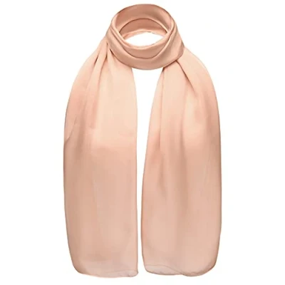 Image of Basic Sense Plain Chiffon Soft Sheer Scarf, Peach