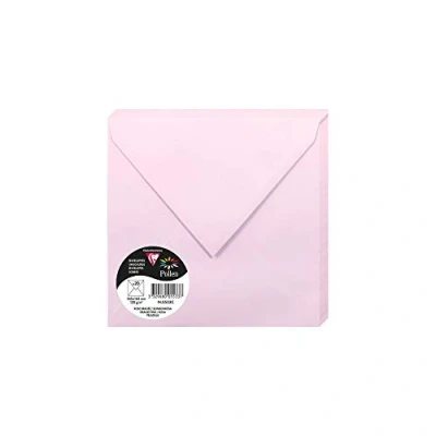 Image of Clairefontaine Ref 5533C Pollen Envelopes (Pack of 20) 165 x 165mm Sized, 120gsm Paper, Gummed Seal, Inkjet &amp; Laser Printer Compatible, Acid Free Light Pink