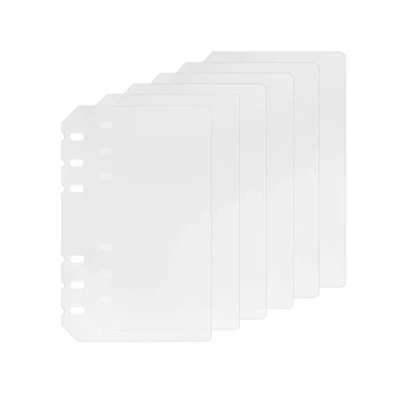 Image of 6 Pack A6 Holes Binder Divider Plastic Waterproof for Personal Organiser (Divider, A6)