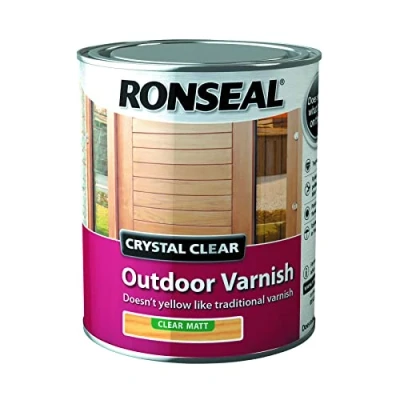 Image of Ronseal Crystal Clear Outdoor Varnish Matt 750ml