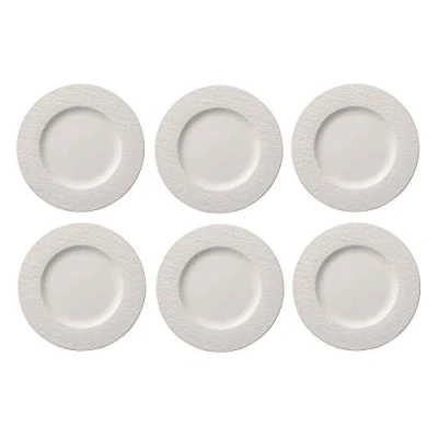 Image of Villeroy &amp; Boch Manufacture Rock Blanc Speiseteller 6er Set 27cm (6X 10 4240 2620)