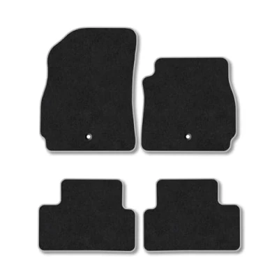 Image of Car Mats Compatible with Chevrolet Orlando (2011 2015) Tailored Fit Grey Carpet Floor Set Accessory Custom 4 Pieces Anti Slip Backing &amp; Binding Trim Edge