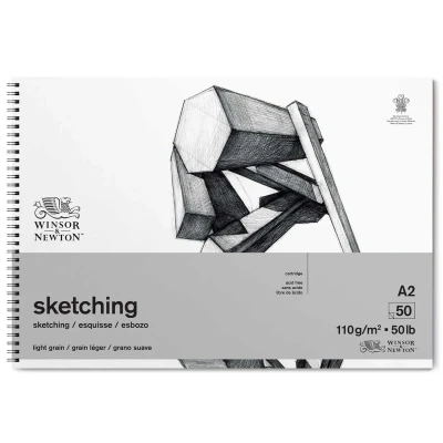 Image of Winsor &amp; Newton,Extra white 6672004 Drawing Spiral Pad Smooth, 50 Sheet, 150gsm, A2 Size, Pack of 3