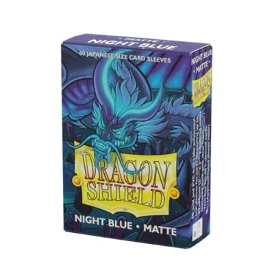 Image of Arcane Tinmen AT 11142 Dragon Shield Japanese Size Matte Night Blue (60 Sleeves)