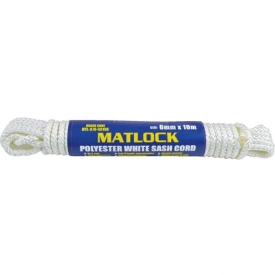 Image of Matlock NO 8 6mm S.b. Cotton Red Spot Sash Cord 100m Reel