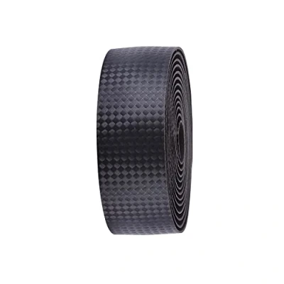 Image of BBB Cycling, RaceRibbon, Bike Handlebar Tape, Carbon Fibre Grip, Road, Urban, MTB Bicycles, Non Slip, Includes Plugs, BHT 04, Black, One Size