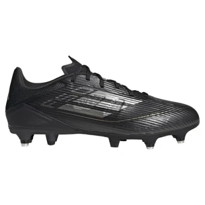 Image of adidas Performance F50 League SOFT Ground Screwin stud football boots, Men&#039;s, Size: 8.5, Core black/iron metallic/gold metallic Textile/synthetics