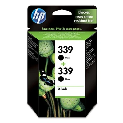 Image of HP 339 2 Pack Black Original Ink Cartridges Cartridge for Printers