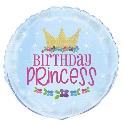 Image of Enchanting Magical Princess Round Foil Balloon (45cm) Perfect for Birthdays &amp; Celebrations 1Pc