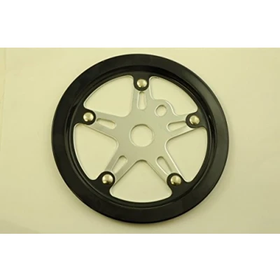 Image of BMX 40 TEETH CHAINRING FOR THREE PIECE OR ONE CRANK (OPC) CHAINWHEEL FIXED BLACK GUARD