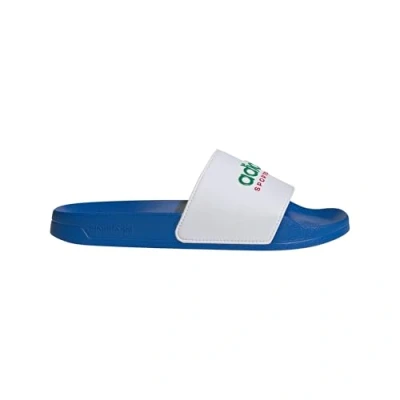 Image of adidas Unisex Adilette Shower Slides Slide, Brigroyal Cloudwhite Teamgreen, 18 UK